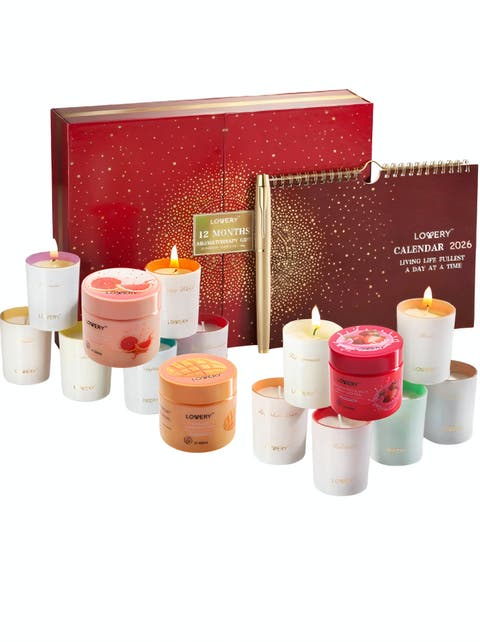 Scented Soy Candle Advent Calendar and Whipped Body Butter Gift Set