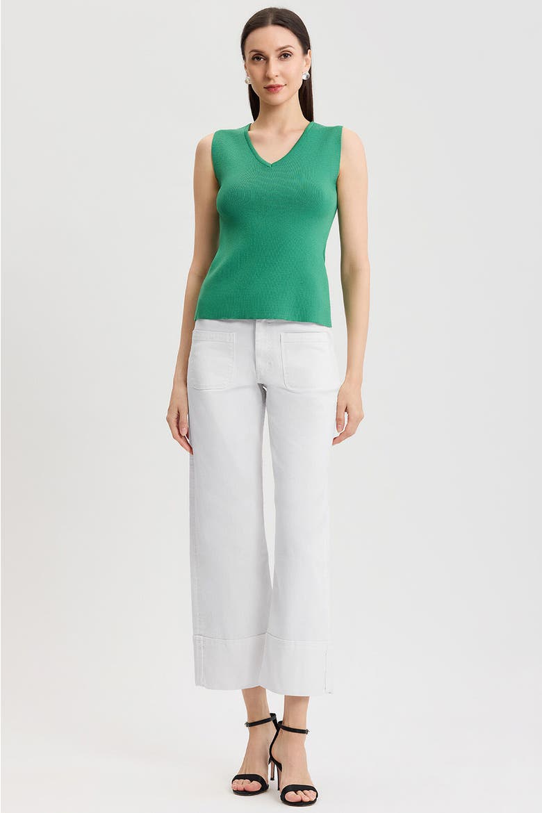 Family Savvy V-Neck Soft Knit Tank, Alternate, color, Kelly Green