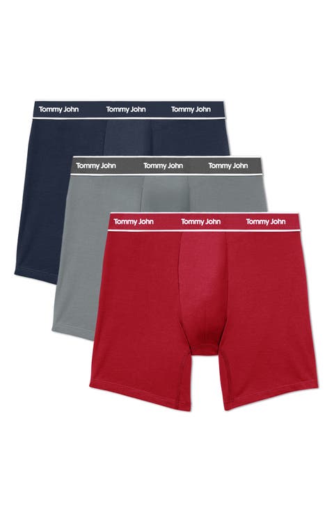 Men's 3-Pack Essential Cool Cotton Blend 6-Inch Boxer Briefs