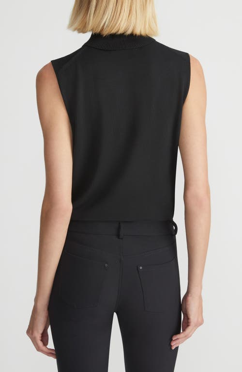 Lafayette 148 New York Sleeveless Turtleneck Sweater In Black