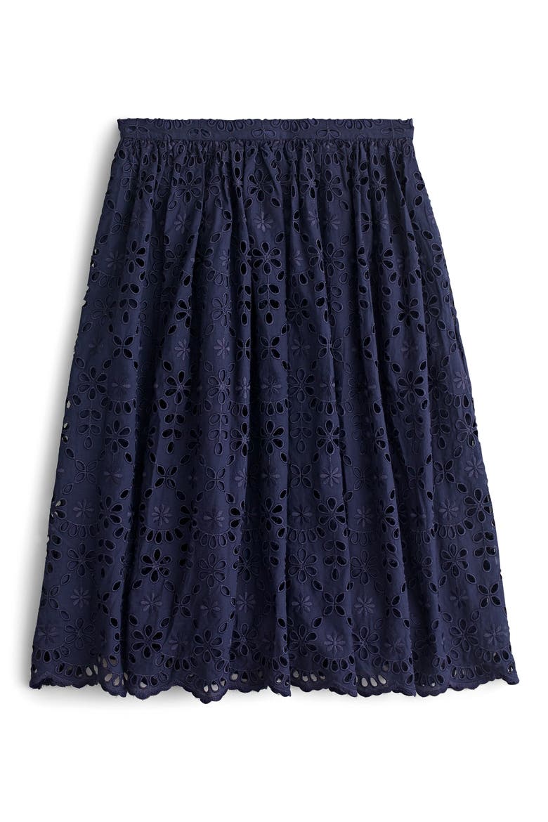 Eyelet Skirt, Alternate, color, NAVY