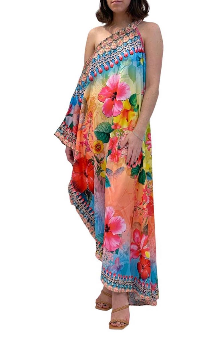 RANEES One Shoulder Dress, Alternate, color, Ombre Blue