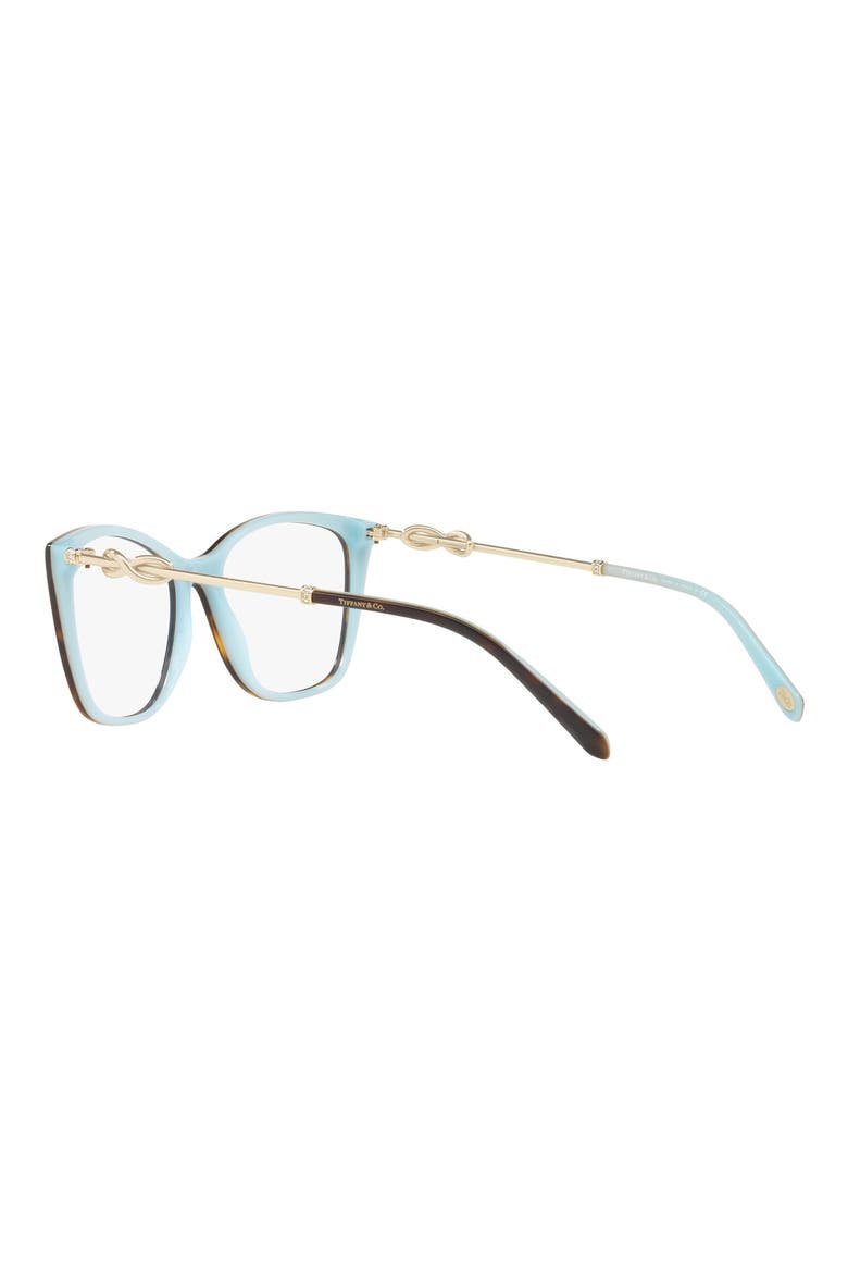 54mm Square Optical Glasses, Alternate, color, HAVANA/ BLUE