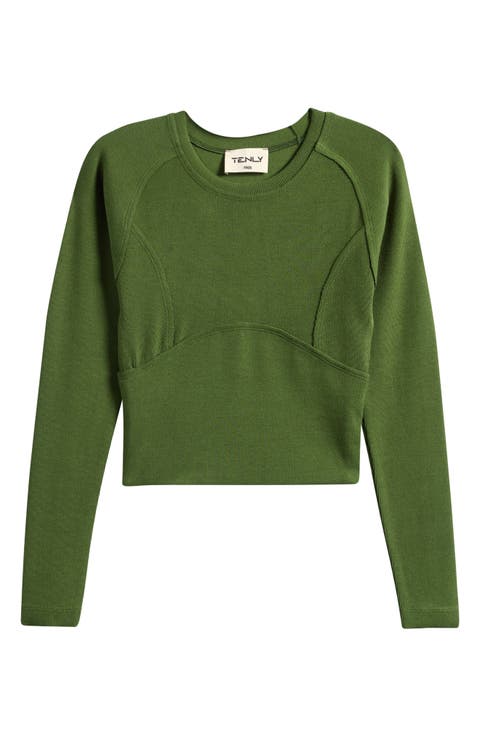 Kids' Long Sleeve Ribbed Seamed Tee