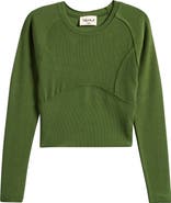TENLY Kids' Long Sleeve Ribbed Seamed Tee