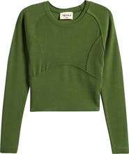 TENLY Kids' Long Sleeve Ribbed Seamed Tee