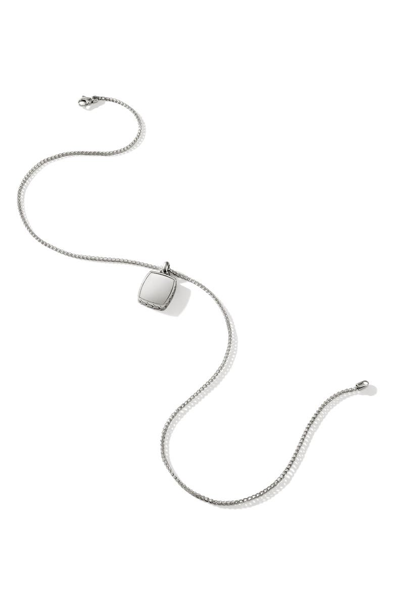 John Hardy Tag Pendant Necklace, Sterling Silver, 1.7mm, Alternate, color, 