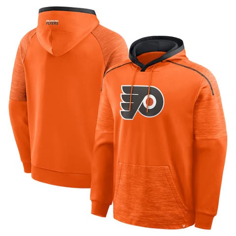 Men's Fanatics Orange Philadelphia Flyers Goaltender Defender Pullover Hoodie
