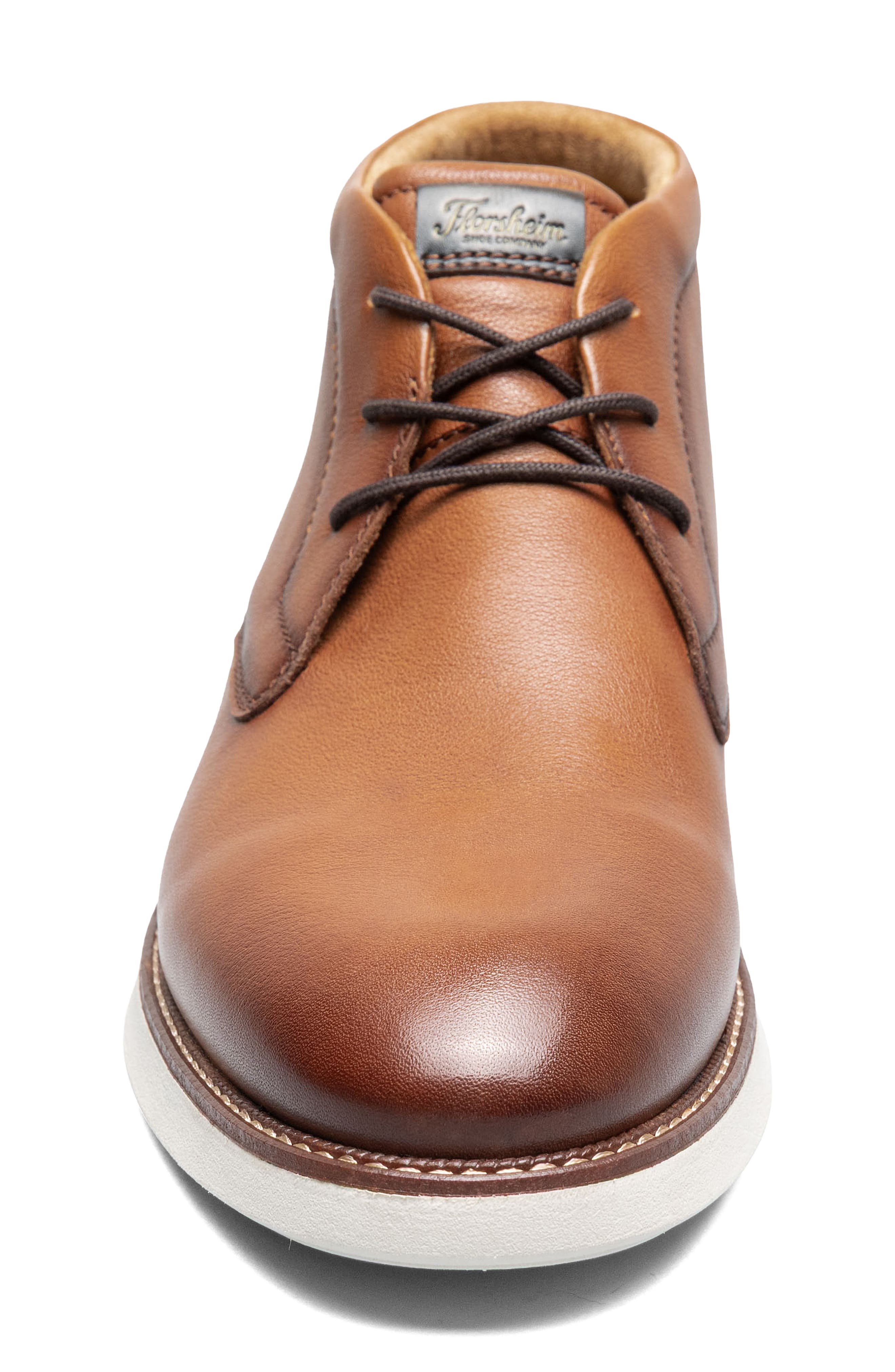 Florsheim Launch Plain Toe Chukka, Alternate, color, Cognac Multi