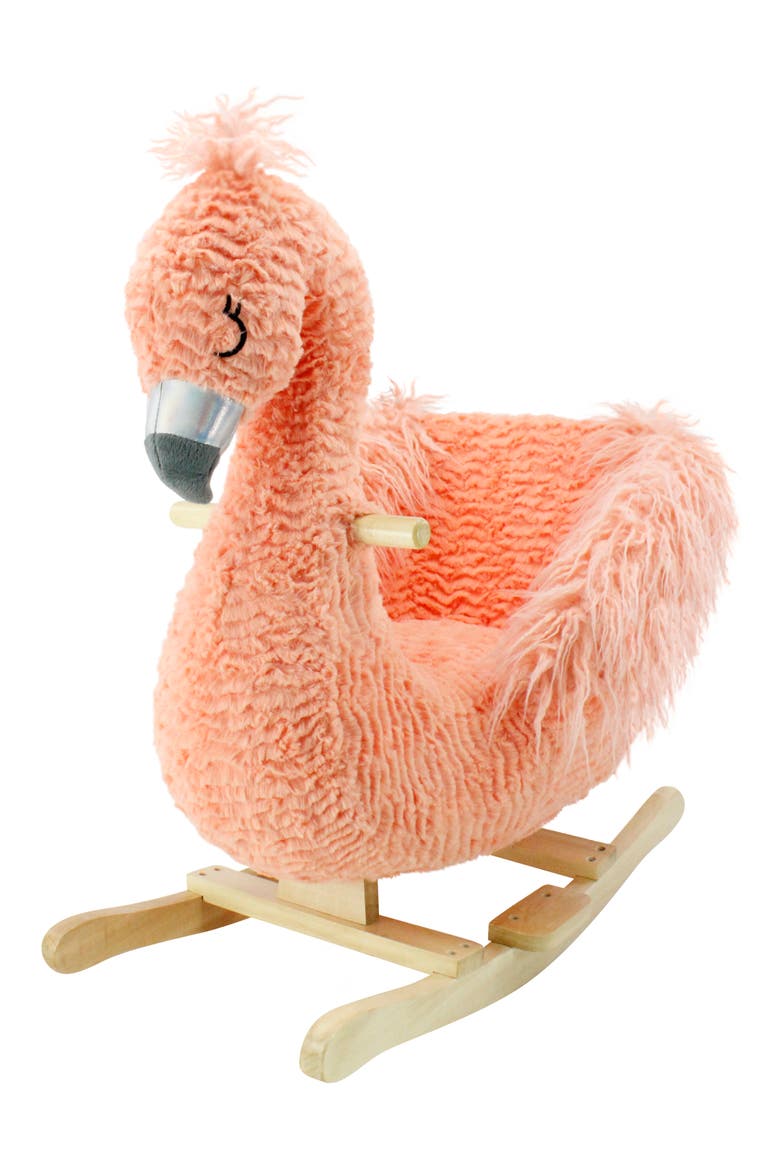 Soft Landing™ Flamingo JoyRides™ Rocker, Alternate, color, CORAL