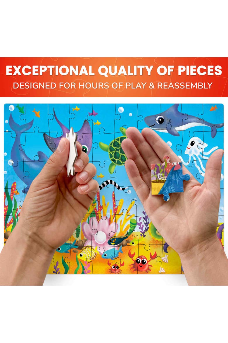 Kids 60 Piece Puzzle Set - Search & Find, Alternate, color, Animal Themes Set