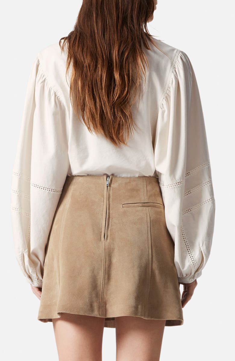 & Other Stories Embroidered Detail Long Sleeve Button-Up Shirt, Alternate, color, White Dusty Light