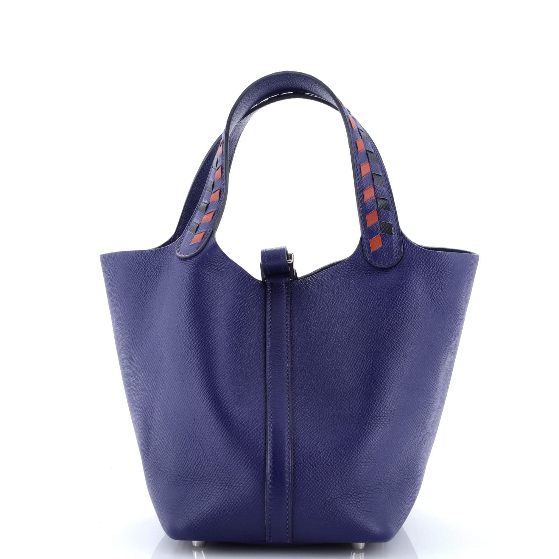 Picotin Lock Bag Tressage Epsom PM, Alternate, color, Blue