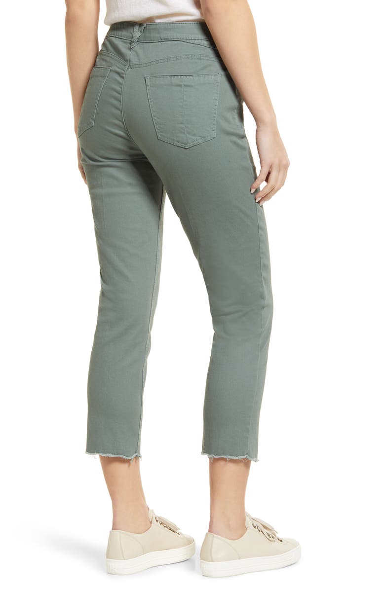 Wit & Wisdom 'Ab'Solution Scallop Hem Straight Leg Crop Jeans, Alternate, color,