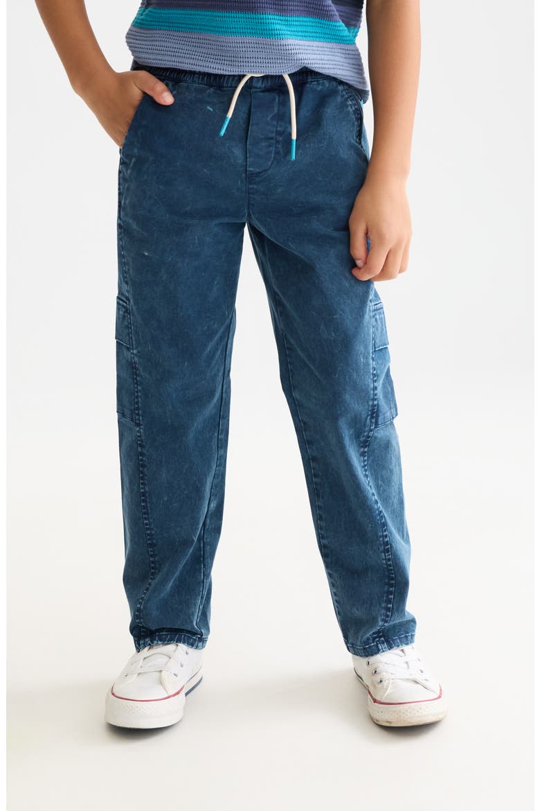 Kids' Pull-On Straight Leg Cargo Pants, Main, color, PAGEANT BLUE