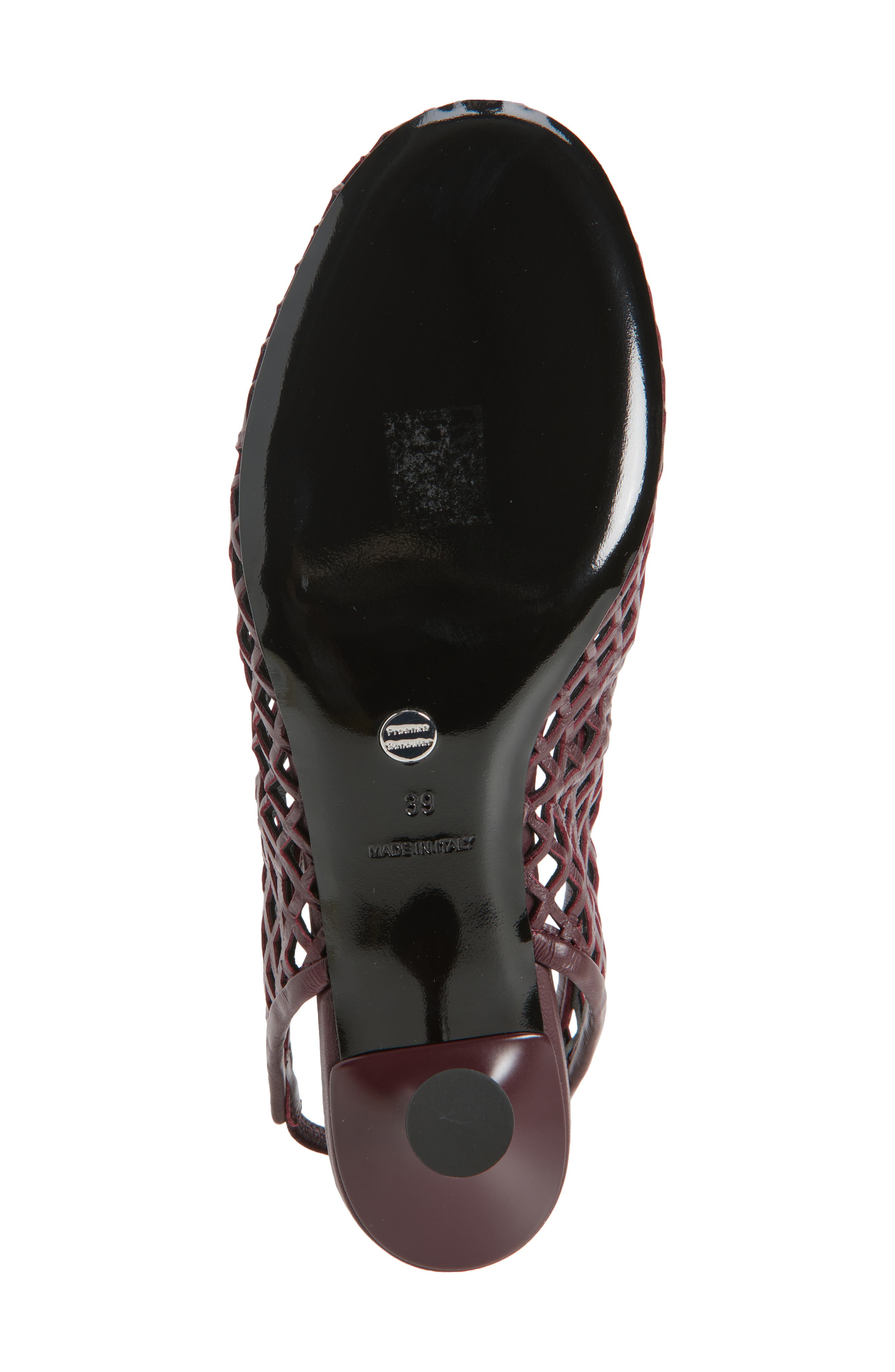 Proenza Schouler Tee Perforated Slingback Pump, Alternate, color, Burgundy
