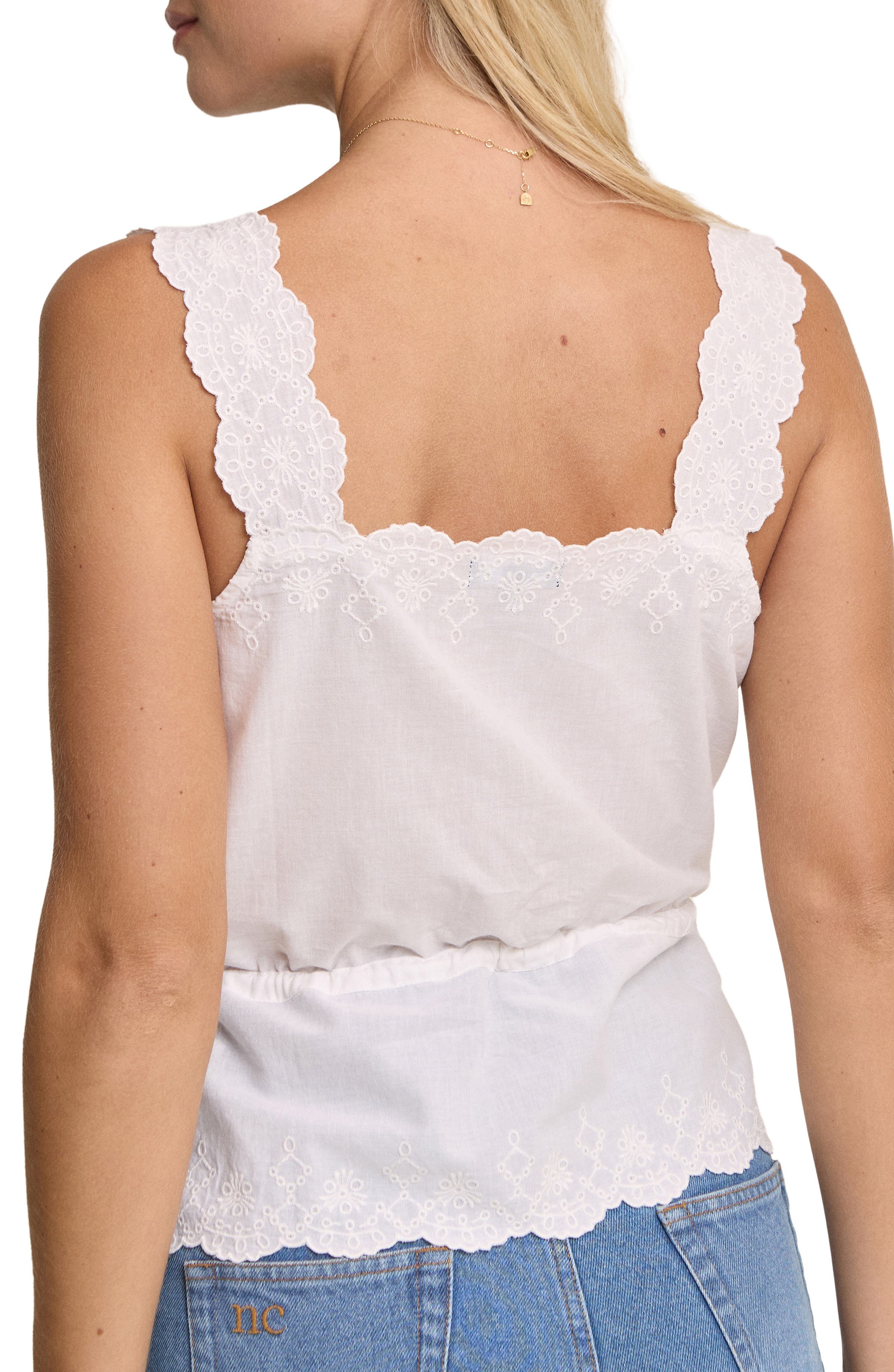 Elena Cotton Eyelet Top - image 2