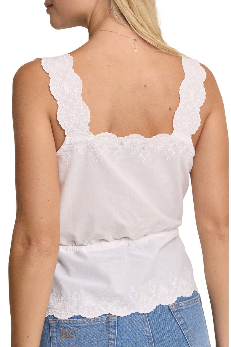 Elena Cotton Eyelet Top, Alternate, color, WHITE