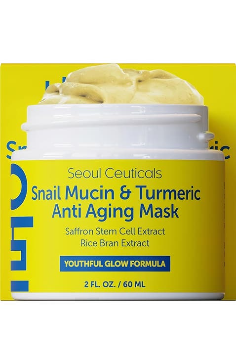 Korean Skincare Snail Mucin & Turmeric Anti Aging Mask