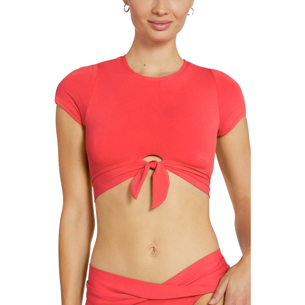 Robin Piccone Ava Knot Front Tee Bikini Top