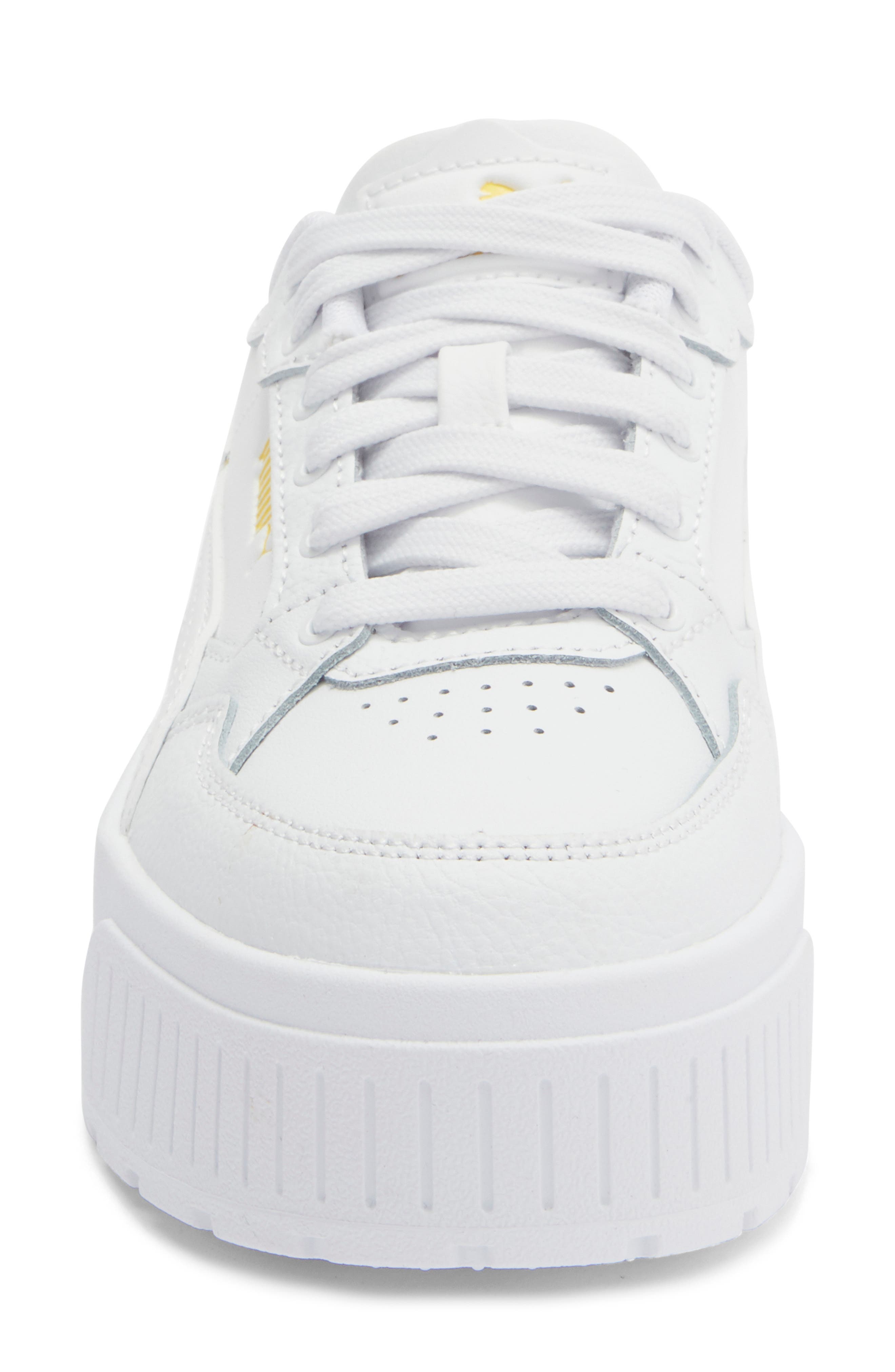 PUMA Karmen II Idol Floral Platform Sneaker, Alternate, color, Puma White/ Puma White/ Yellow