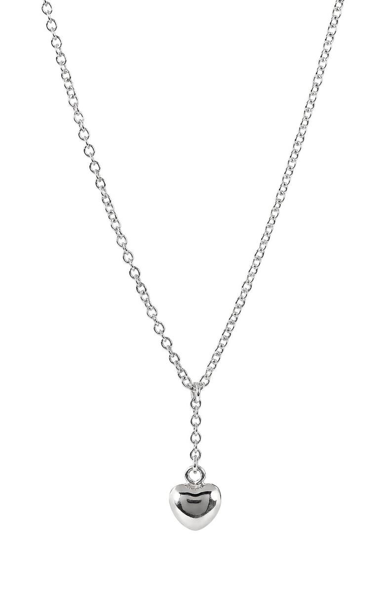 AMERICAN EXCHANGE Heart Pendant Y-Necklace, Alternate, color, Silver
