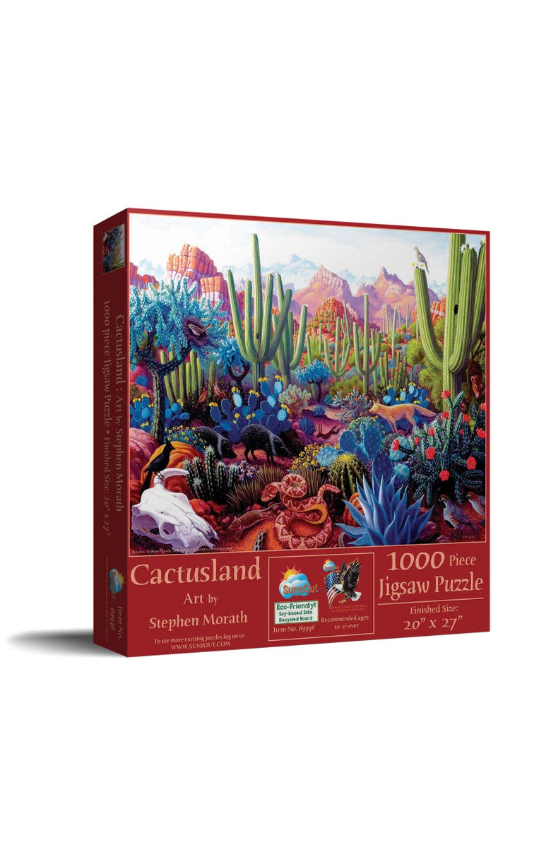 Sunsout Cactusland 1000 piece Jigsaw Puzzle for Adults, Main, color, Multicolor