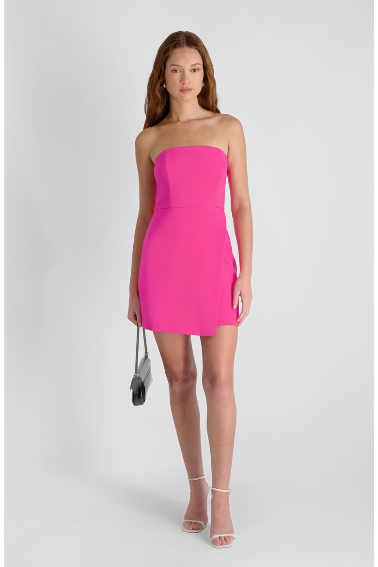 Whisper Strapless Minidress, Alternate, color, ELECTRIC PINK
