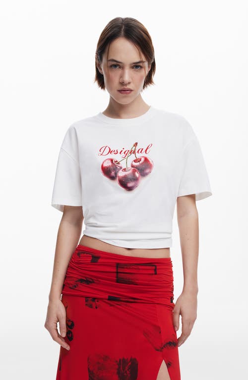 Desigual Collage Skirt With Turned Waist In Red