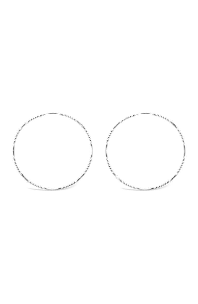 Sterling Forever 68mm Shiny Finish Hoop Earrings, Alternate, color, 