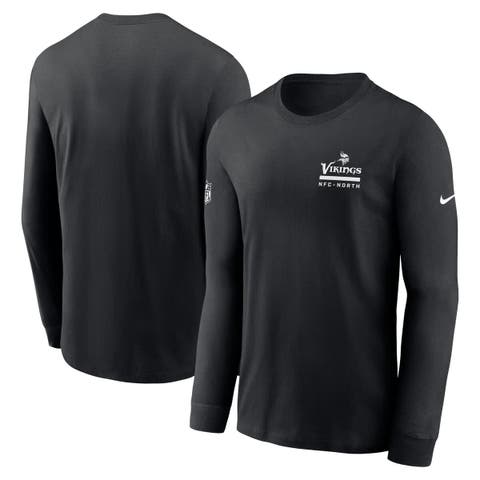 Men's Nike Black Minnesota Vikings Sideline Performance Long Sleeve T-Shirt