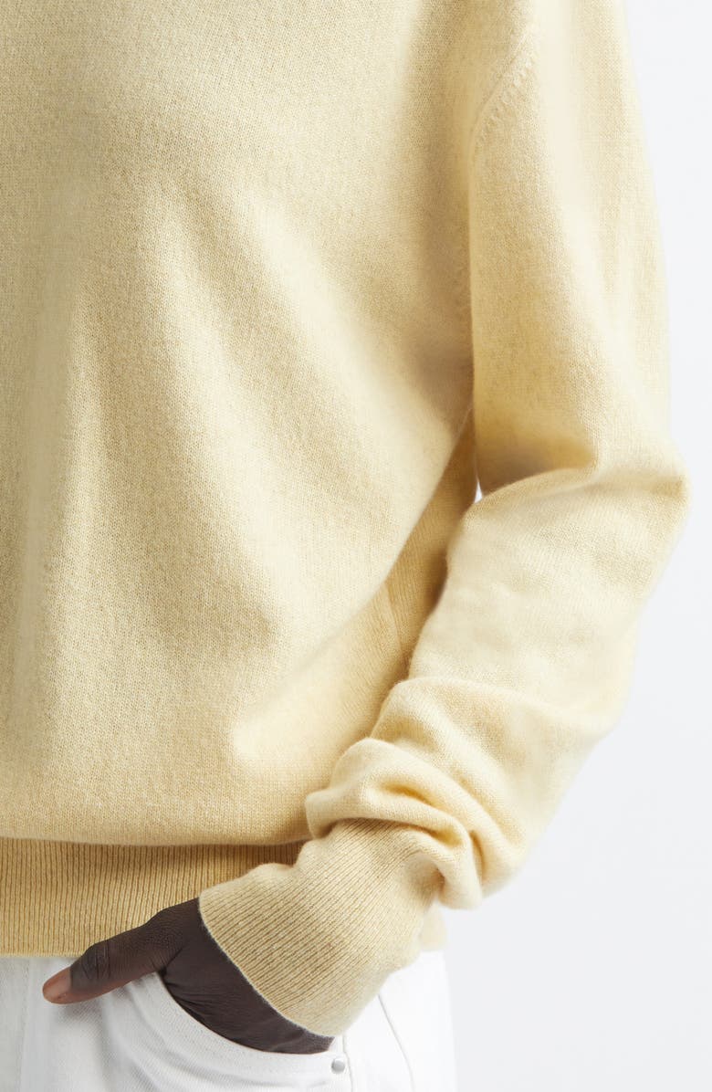 Lemaire Cashmere & Wool Crewneck Sweater, Alternate, color, Butter