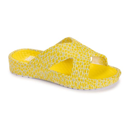 Muk Luks Spa Day Sandal In Yellow