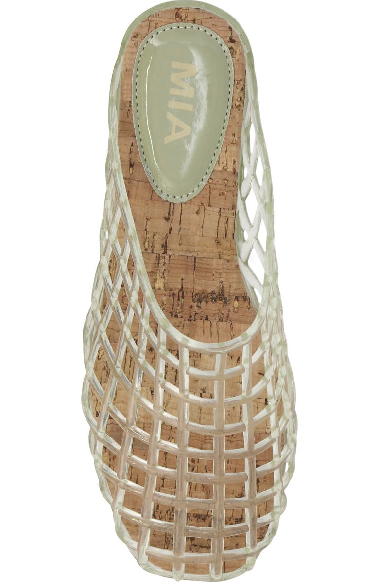 MIA Sophie Clear Woven Mule, Alternate, color, Pistachio