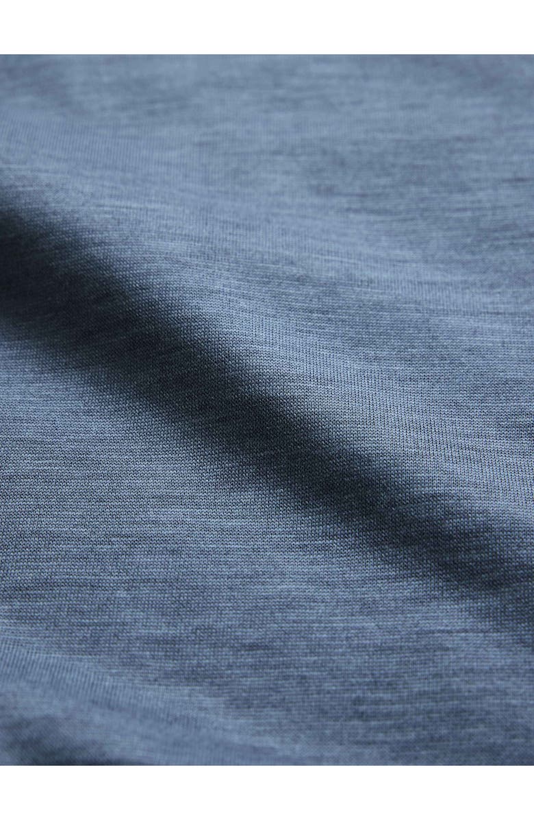 John Varvatos Amato Silk & Organic Cotton Crewneck T-Shirt, Alternate, color, Oiled Blue