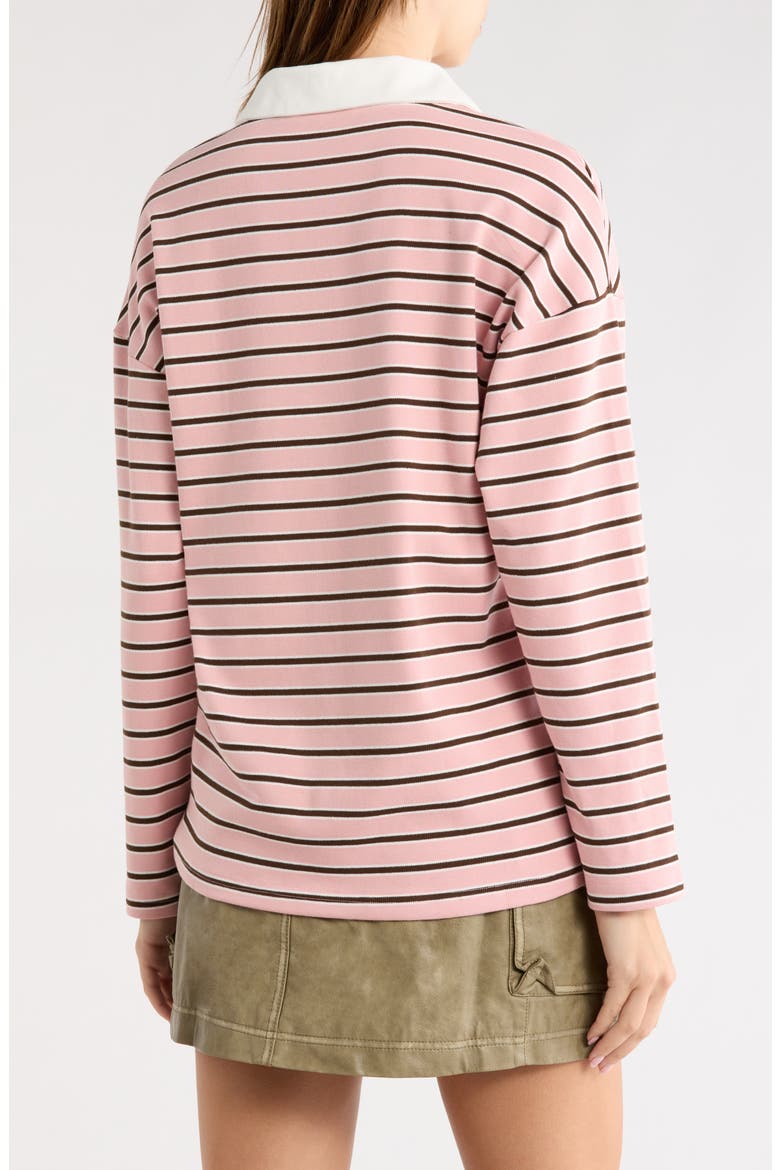 High Regard Striped Collared Jersey Sweater, Alternate, color, MULTI