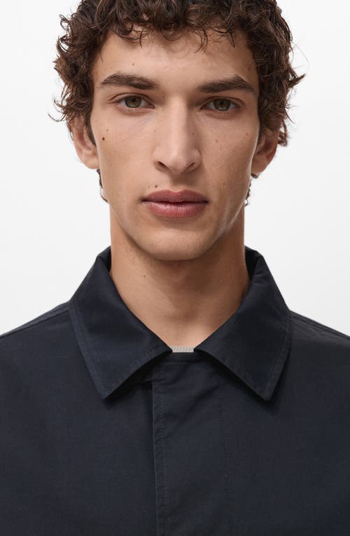 Mango Classic Water Repellent Trench Coat In Black