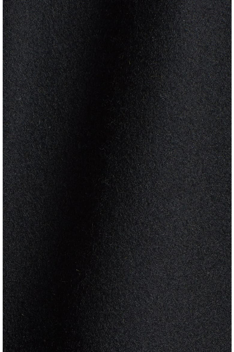 Hooded Wool Blend Toggle Coat, Alternate, color, BLACK