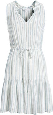 Rails Albany Stripe Tiered Linen Blend Dress
