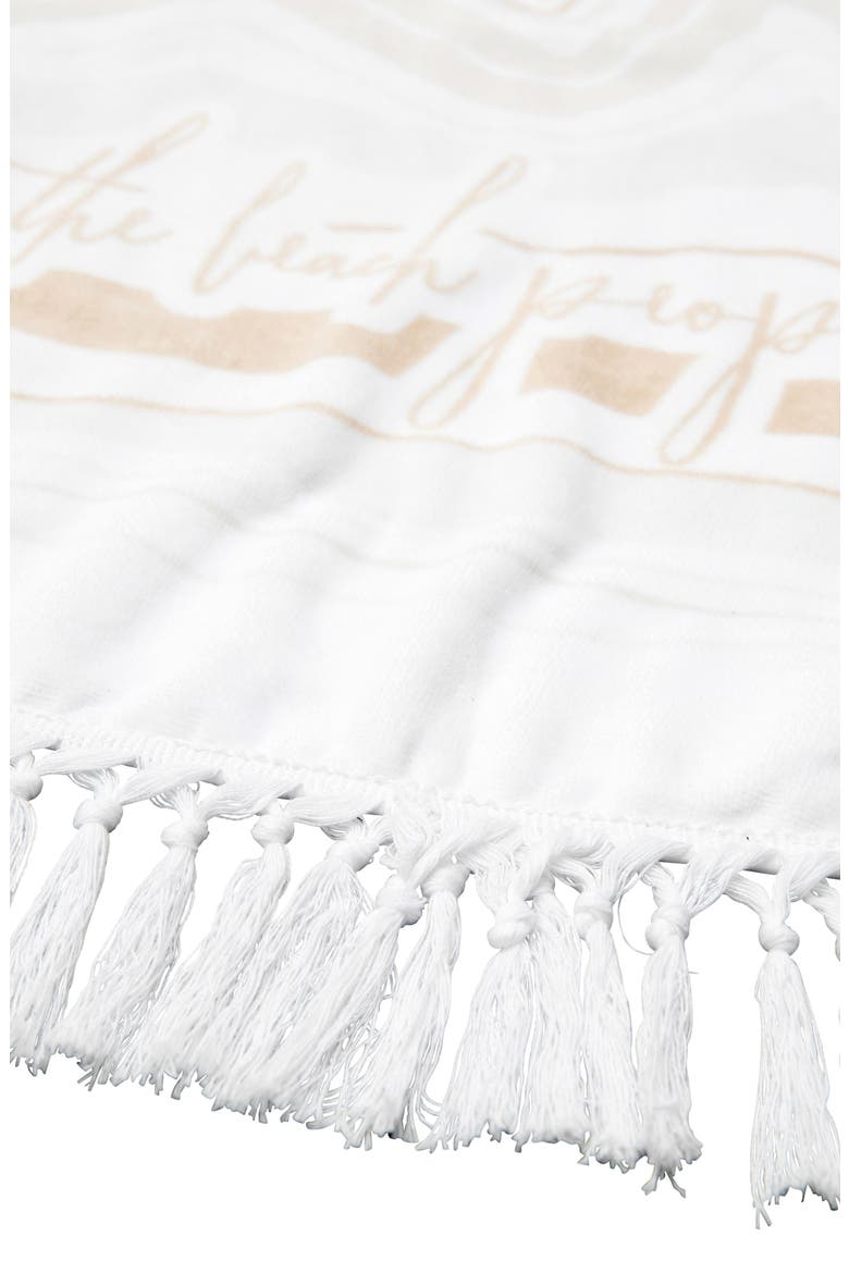 Mirage Roundie Beach Towel, Alternate, color, SAND AND WHITE