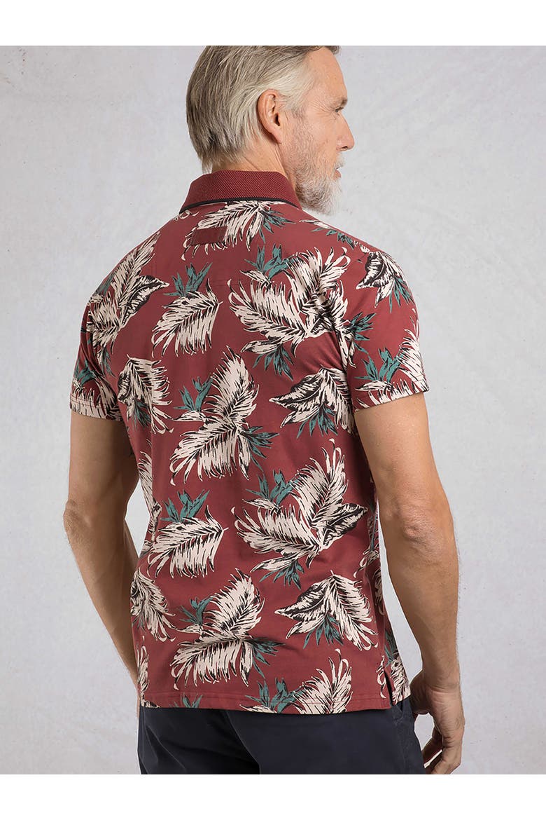 Sarat Printed Polo, Alternate, color, Paprika