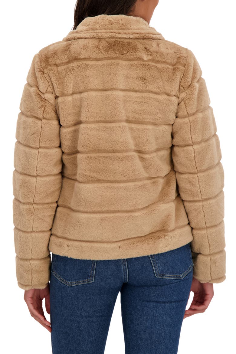 Faux Fur Short Jacket, Alternate, color, CAMEL