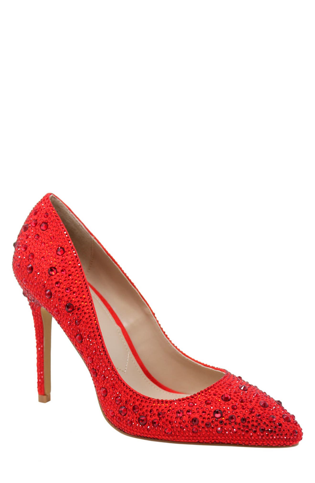 Pact Embellished Pump, Main, color, RED RHINESTONE