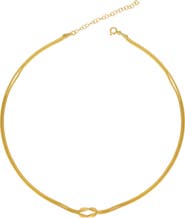 Spero London Knot Chain Choker Necklace in Sterling Silver