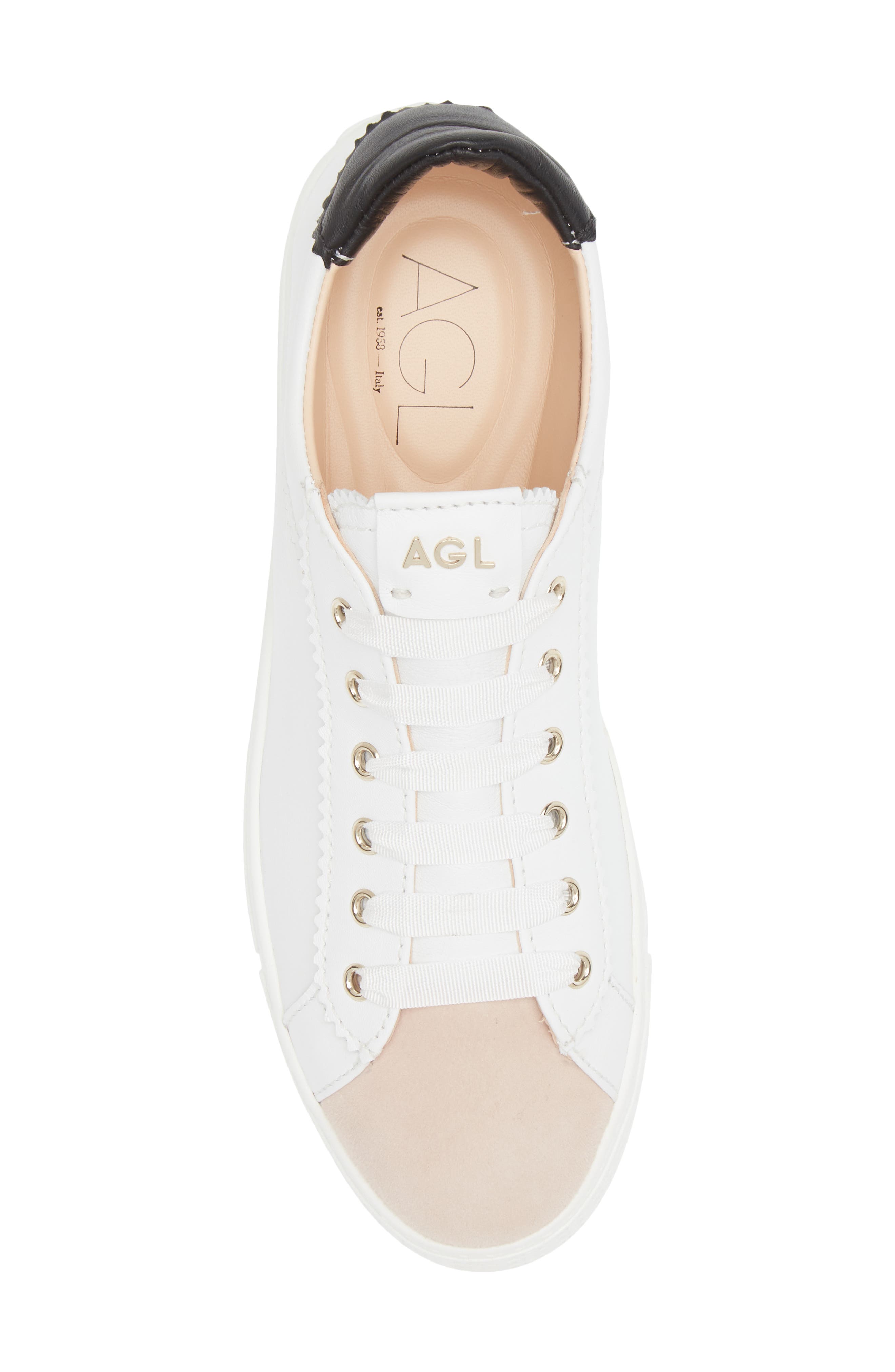 AGL Sade Sneaker, Alternate, color, White W/ Black