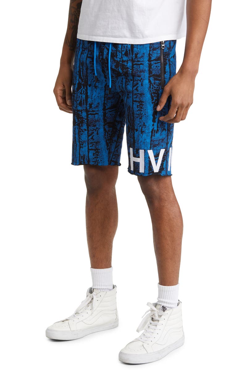 HVMAN French Terry Shorts, Alternate, color, Crinkled