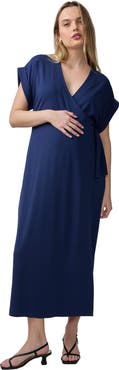Ingrid & Isabel Essential Wrap Maternity Midi Dress