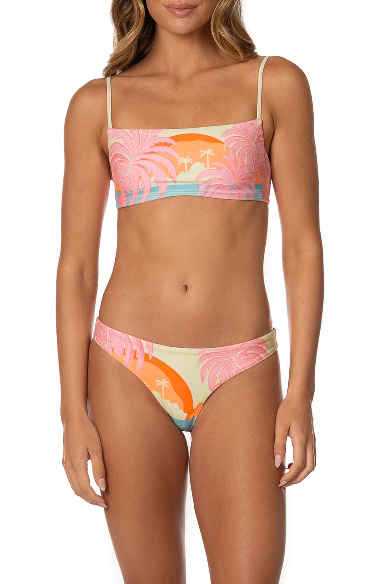 Scape Pastel Mirage Reversible Bikini Top, Alternate, color, OPEN GREEN