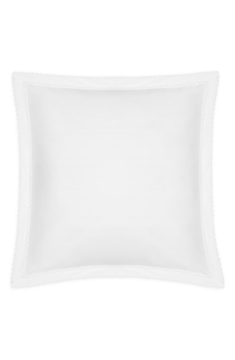 Matouk Axel Embroidered Boudoir Pillow Sham, Alternate, color, White