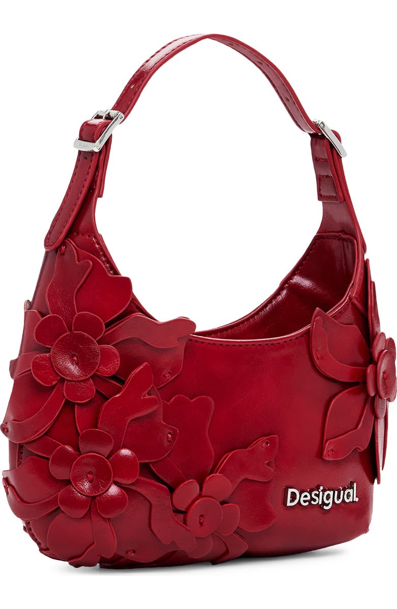 Desigual Faux Leather Crossbody Bag, Alternate, color, Red